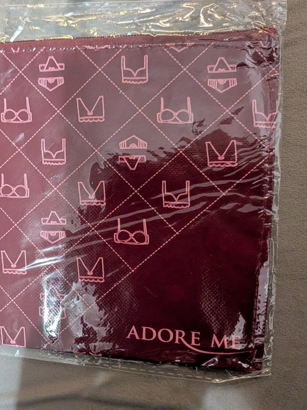 NWT Adore Me Burgundy Lingerie Bag Pouch